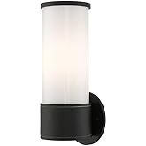 1 Lt Textured Black Outdoor Wall Lantern
