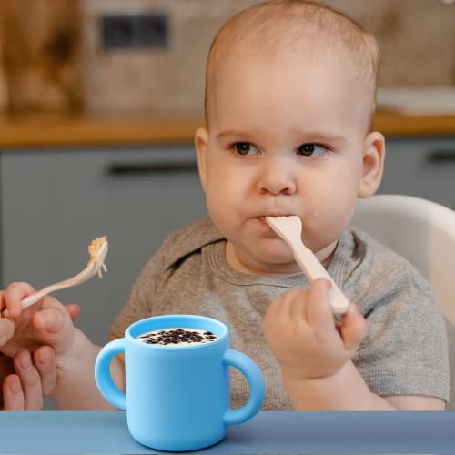 Tiny Silicone Drinking Training Cup for Baby and Toddler 2 easy grip
