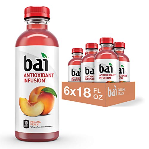 Bai Flavored Water, Panama Peach, Antioxidant Infused Drinks, 18 Fluid