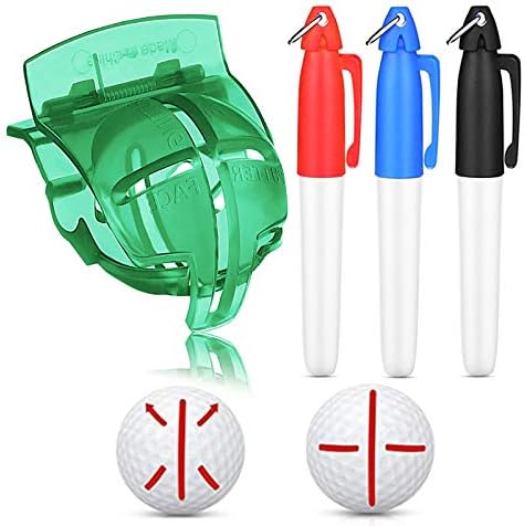 FINGER TEN Golf Ball Marker Line Drawing Tool 4 Color Value Pack Template Liner Stencil Putt Alignment