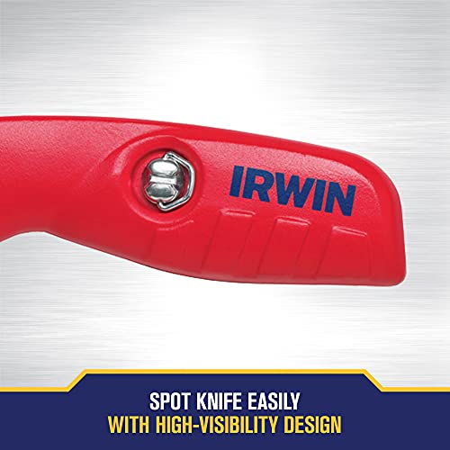 IRWIN Utility Knife, SelfRetracting for Safety (2088600) , Red