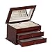 Mele & Co. Brayden Wooden Jewelry Box with Floral Marquetry Motif (Walnut Finish)