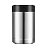 Homitt Stainless Steel Beer Holder Can Cooler, Fits All Standard 12 OZ Cans and Bottles, Double Walled Vacuum Insulated Can Beverage Insulator, Keeps Drinks Ice Cold for BBQ, Party, Home, Gift