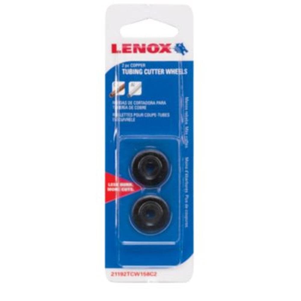 LENOX Tools Replacement Wheel for Tubing Cutters, Copper Cutting, 2-Pack (21192TCW158C2)