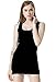 Moxeay Womens Extra Long Stretch Cotton Tank Top (Medium,Black)