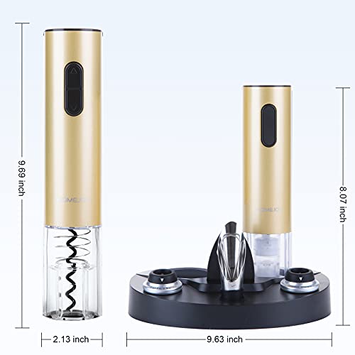 HOMEJOY Electric Wine Openers Golden Gift Set 7Piece Stainless Steel