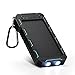 Solar Charger, Solar Power Bank 15000mAh External Backup Battery Pack Dual USB Solar Panel Charger with SunPower 2LED Light, Portable for Emergency Outdoor Camping Travel