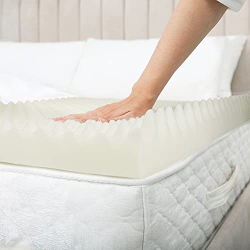 Egg Crate Mattress Topper, Ventilated, Convoluted Foam for Pressure