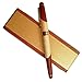 Best Wooden Fine Fountain Pen with Display Case and Ink Cartridges, Nice Ink Pen Gift Set with Wood Single Pen Holder