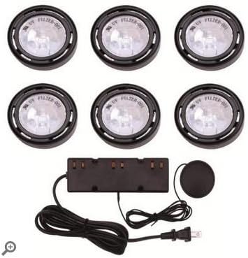 Commercial Electric 6 Light Under Cabinet Black Puck Kit With 200 Watt Touch Dimmer Amazon Com