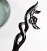 Fonder Mols Elegant Plum flower Rose Handmade Carved Ebon Hair Sticks Shawl Pins Picks Pics Pins Forks 7''