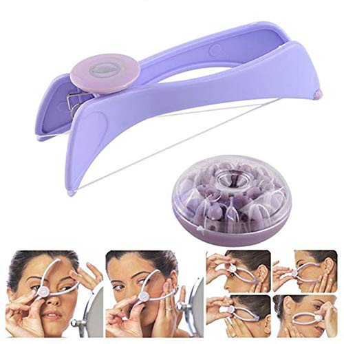 Aland Facial Hair Remover Threading Epilator Defeatherer Spring DIY Beauty Makeup Tool Line Hair Removal Clip Manual Hair - Thumbnail 3