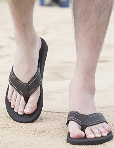 soft leather flip flops