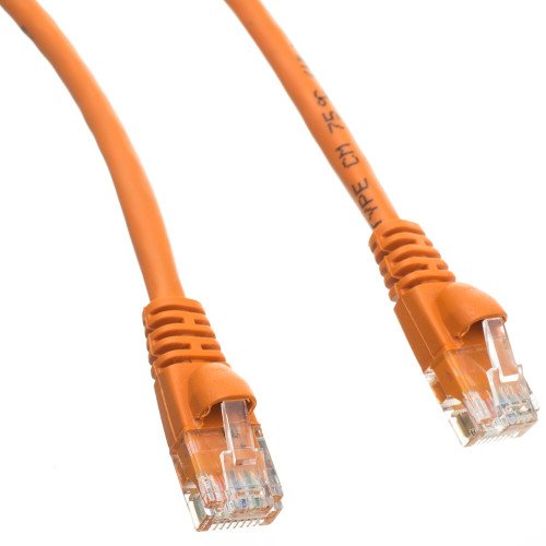 CableWholesale's Cat6 Orange Ethernet Patch Cable, Snagless/Molded Boot, 1 foot