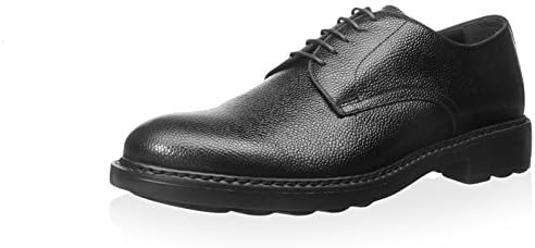 Dino Bigioni Men's Grain Leather Oxford, Brown, 44 M EU/10.5 M US