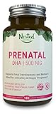 Prenatal DHA from Sustainably Sourced 100% Wild Deep Sea Fish - 660mg OMEGA-3s (500mg DHA, 100mg EPA) 3rd Party Tested to Guarantee Quality, NO Heavy Metals, Vegan Softgels, Non-GMO | Nested Naturals