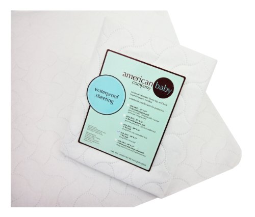 American Baby Company Waterproof Embossed Quilt-Like Flat Crib Protective Pad Cover