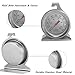Set of 2 Stainless Steel Oven Monitoring Thermometer & Long Stem Fry Thermometer, DaKuan Dial Oven Thermometer with Hook and Panel Base and 12” Meat Cooking Thermometer