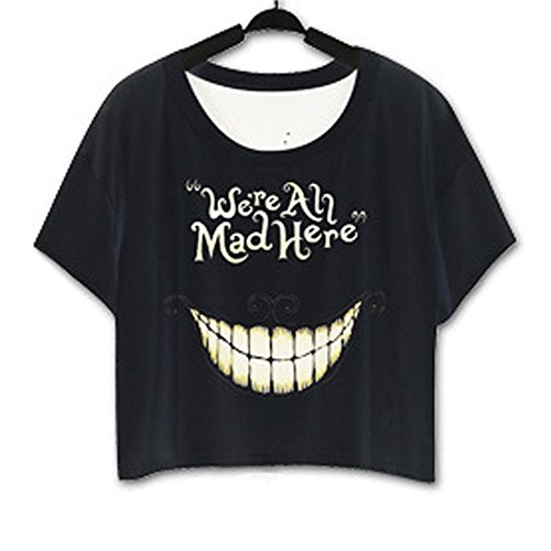 Qzunique women s summer 3d digital printed baggy bat casual t-shi…