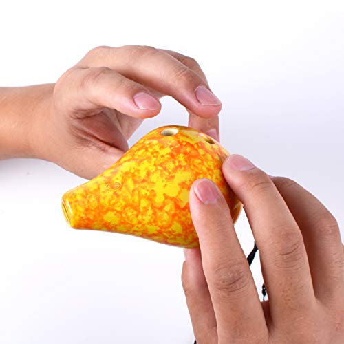 image for WOGOD Ocarina 6 Hole Strawfire Triforce Ocarina - Legend of Zelda Cera