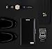 FYY Genuine Leather Case for iPhone X/iPhone 10,Handmade [RFID Blocking] Wallet Case with Kickstand Card Slots Magnetic Closure Protective Cover for iPhone X Black