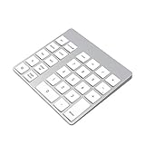Cateck 28-Key Rechargeable Aluminum Bluetooth Wireless Keypad Number Pad Keyboard for iMac, MacBook Air, MacBook Pro, MacBook, and Mac Mini