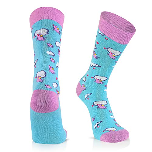 Cool Socks For Men: Mens Funny Dress Socks: Novelty Crazy & Funky Colorful Sock: When Pigs Fly - Thumbnail 4