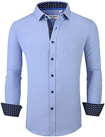 alex vando dress shirt review Amazon.com: Alex Vando Mens Dress Shirt Wrinkle Free Regular Fit 4-Way  Stretch Button Down Shirts,Black,S