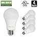14W (100W - 150W Equivalent) 4 Pack A19 LED Light Bulb, 1600 Lumens 2700K Soft/Warm White, E26 Medium Screw Base, UL Listed, XMprimo