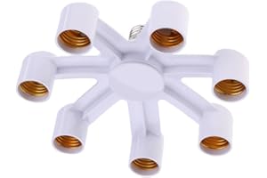 Multifunctional E27 to 27 Base Socket Splitter Lamp Bulb Adapter Converter Holder White