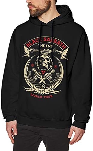 YouNood Black Sabbath Mens Long Sleeve Sweatshirts Mans Hoodies XXL Black
