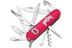 THE SPORTS VAULT NCAA Ohio State Buckeyes Classic Pocket Multi-Tool with Blade, Bottle Opener, Scissors, Corkscrew, Screwdriver, more