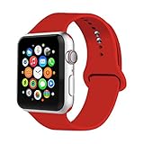 IYOU Sport Band Compatible with Watch Band 38MM 42MM, Soft Silicone Replacement Sport Strap Compatible with 2018 Watch Series 4/3/2/1