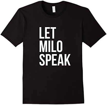Men's Let Milo Speak - Freedom of Speech Support T-Shirt Large Black