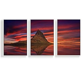 Canvas Wall Art for Living Room, Bedroom Mountain Framed Canvas Prints for Home Decoration Ready to Hang - 16"x24"x3 Panels