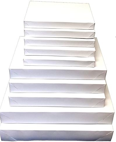 White Gift Box - 10 Pack Assortment with Lids (Shirts, Robe, &amp; Lingerie)