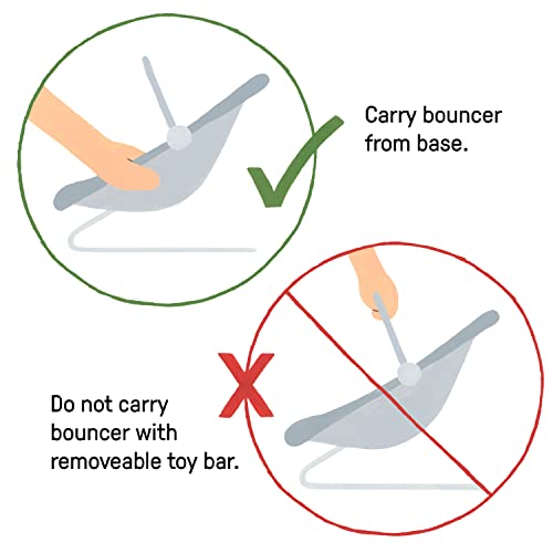 Summer Infant 2-in-1 Bouncer & Rocker Duo (Heather Gray) Convenient and Portable Rocker and Bouncer for Babies Includes Soft Toys and Soothing Vibrations