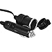 Heavy Duty 12V 24V Cigarette Lighter Extension Cord Cable, 3.5m/12ft Car Charger with Cigarette Lighter Socket Black Car Cigarette Lighter Plug with Light