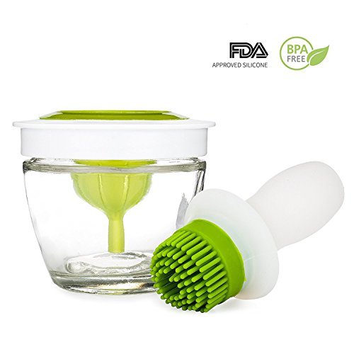 Double2C Silicone Basting Brush Set-Sauce Pot and Meat Injec