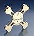 Hand Fidget Spinner Skull High Quality Brass Bearing R188 Anti-stress spins up to 5 minutes Time killer toy In Metal premium box. Helps to relieve stress, boredom and trains good mindfulness.