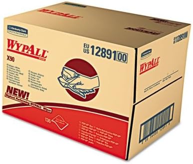 WYPALL X90 Cloths, Industrial, 11 1/10 x 16 4/5, White, 136/Box
