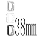 [3-PACK] Apple Watch 38mm Series 2 Case, iHYQ Ultra Slim Plated TPU Flexible Lightweight Case Protective Bumper Cover for Apple iWatch Series 1, Series 2, pack of 3 (38mm Clear+Black+Silver)