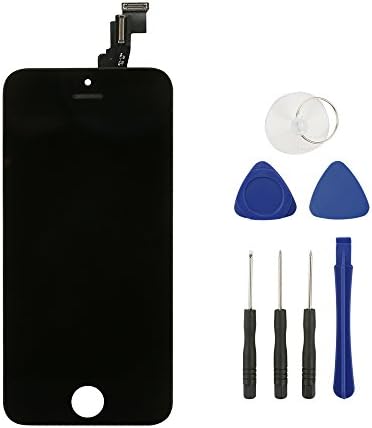 iPhone 5S LCD Display Screen Replacement Touch Digitizer Full Assembly for iPhone 5S (black)