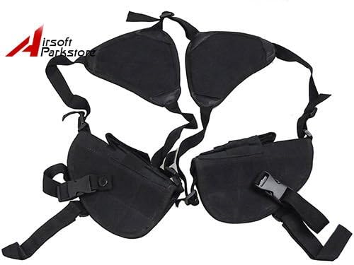 Tactical Left Right Hand Gun Pistol Double Shoulder Holster Bag Airsoft Hunting