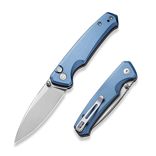 CIVIVI Pocket Folding Knife with Button Lock and Thumb Stud Opener, 2.