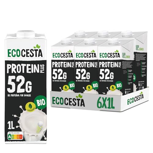 ECOCESTA - Bebida Ecológica Vegetal Soja 52g - Pack 6 X 1 L