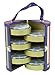 Creative Options 700-706 Portable Bead and Embellishment Tower with 6-Round Organizers, Purple/Magenta/Silver