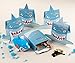 Juvale Shark Favor Boxes - 24-Pack Paper Treat Boxes with Die-Cut Shark Design, Sea Themed Party Favors Boxes, Goodie Gift Loot Boxes, Kids Birthday Party Supplies, 6 x 2.1 x 7.75 Inches