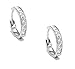 Sterling Silver Cubic Zirconia Huggies Huggy Baby Hoop Earrings