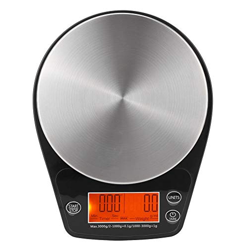 Electronic Scale,Multifunction LCD Digital Hand Drip Coffee Scale Kitchen Food Scale with Timer